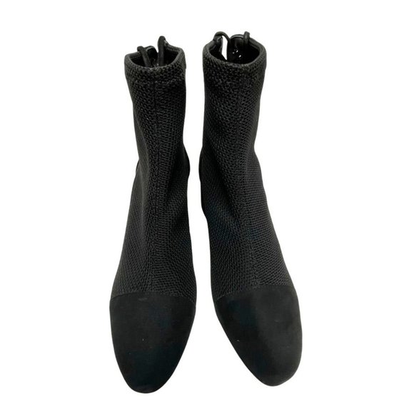 NIB SCHUTZ EMILIA KNIT TEXTURED BOOTIE IN BLACK  SZ  8.5 - Picture 3 of 14